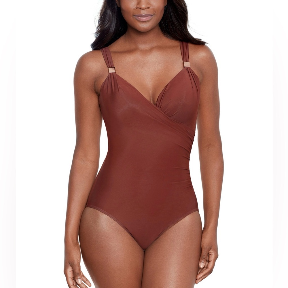 Miraclesuit Razzle Dazzle Siren Slimming One-Piece Swimsuit - Tamarind, 8
